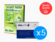 Sizegain Plus x4 + Sizegain Plus x1 gratis + Naturpenis Gratis